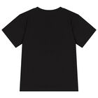 Boys Black Logo T-Shirt, 1, hi-res
