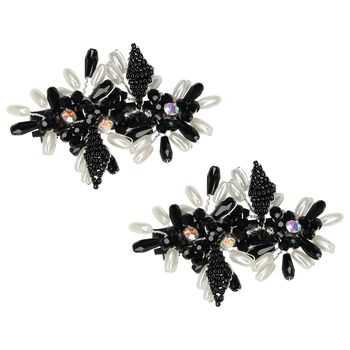 Girls Black Lily Rose Hair Clip