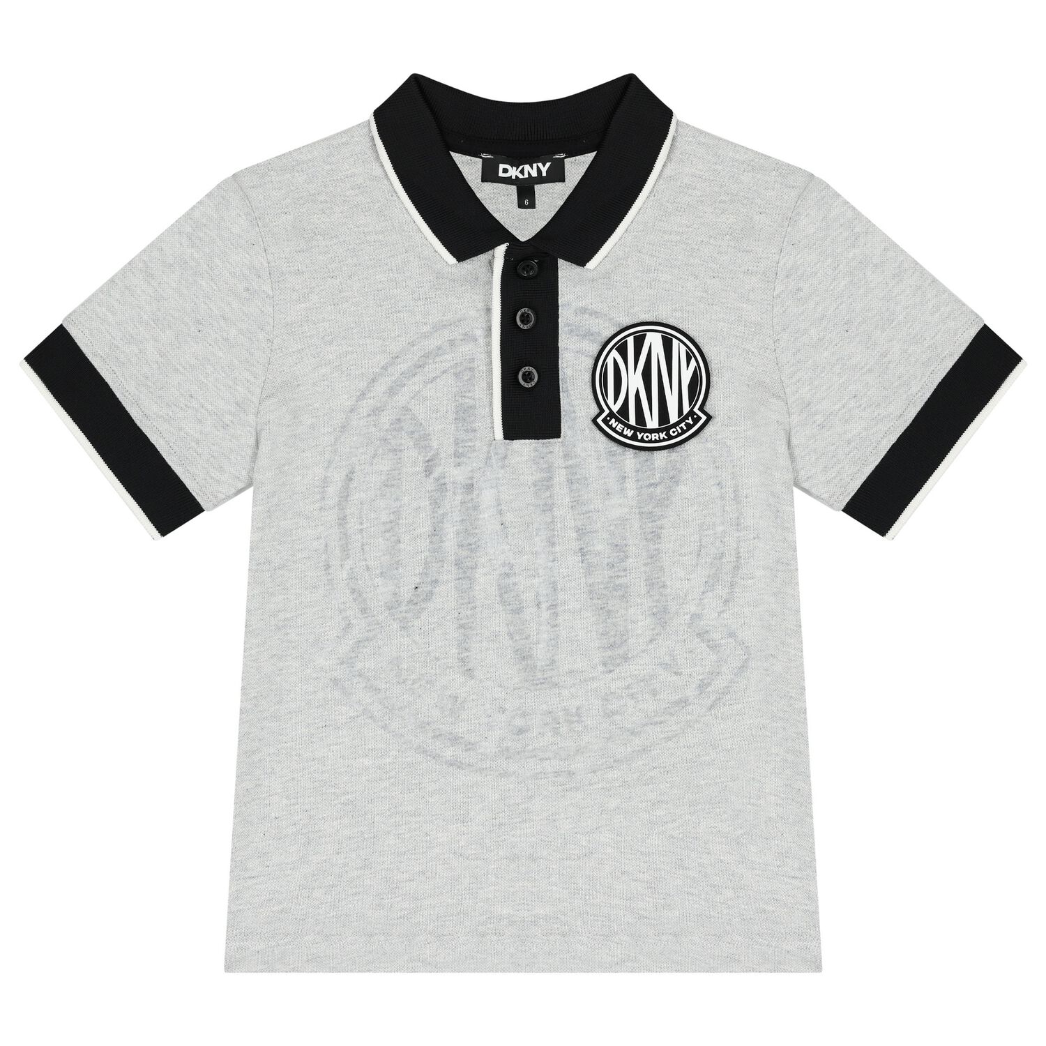 Boys Grey Logo Polo Shirt, 1, hi-res image number null