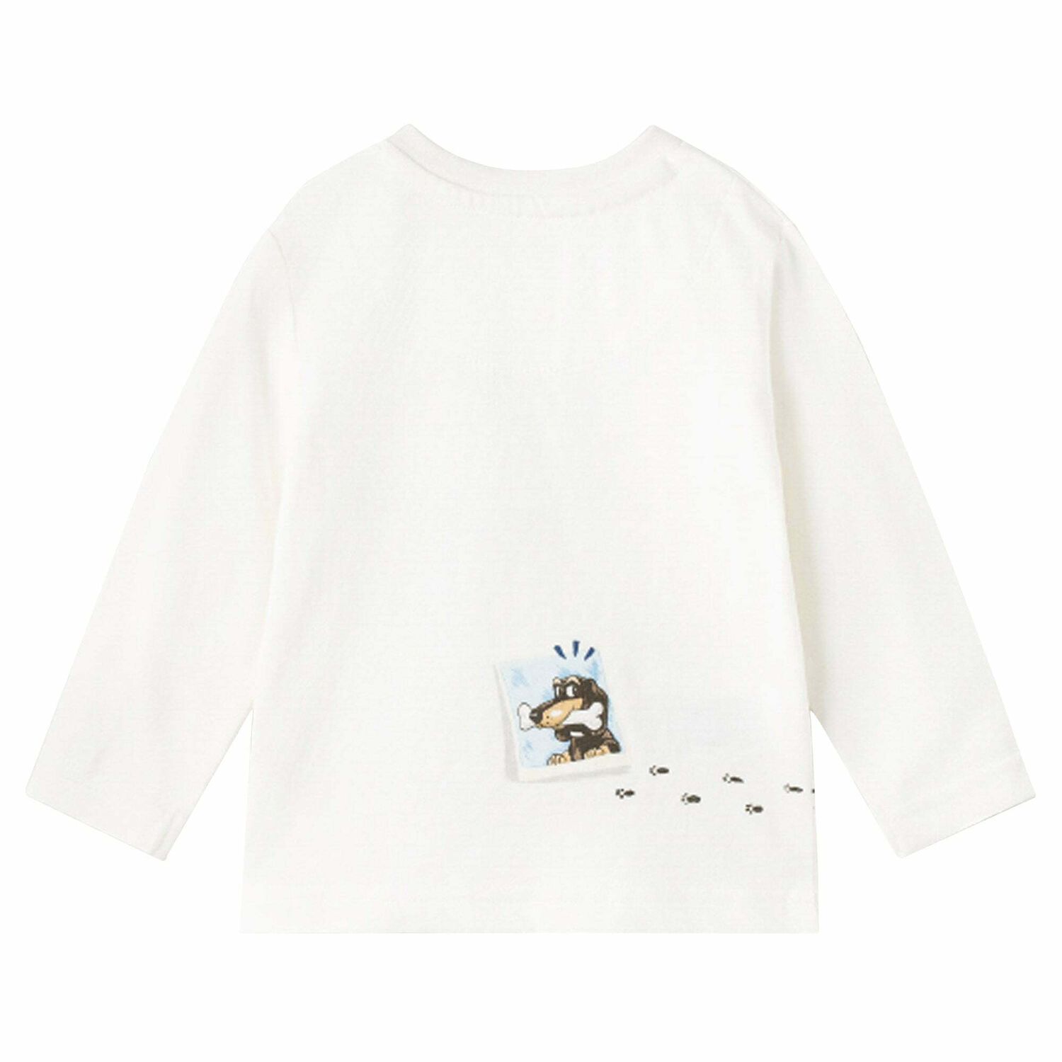 Younger Boys Ivory Detective Long Sleeve Top, 1, hi-res