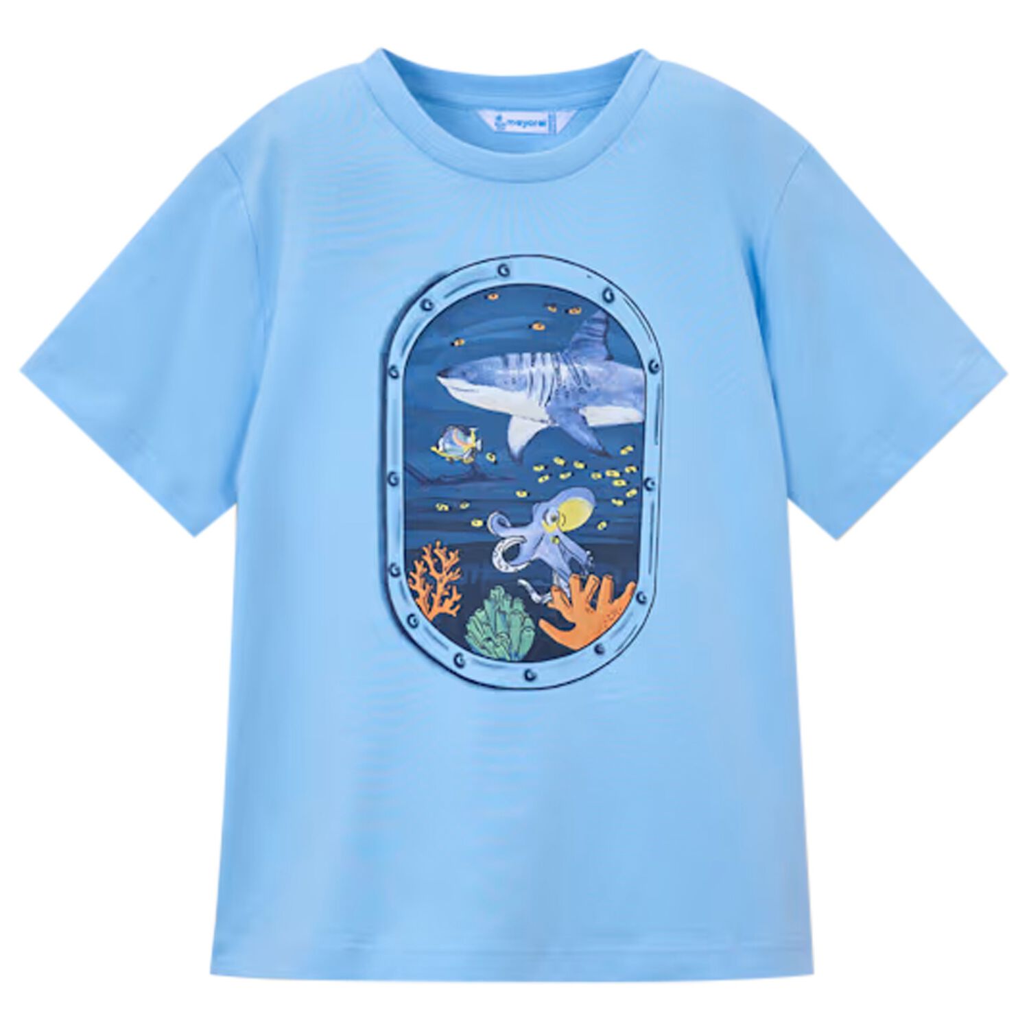 Boys Blue Underwater Window T-Shirt, 2, hi-res