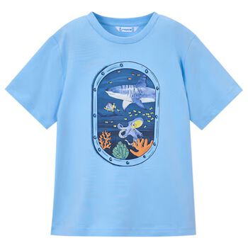 Boys Blue Underwater Window T-Shirt