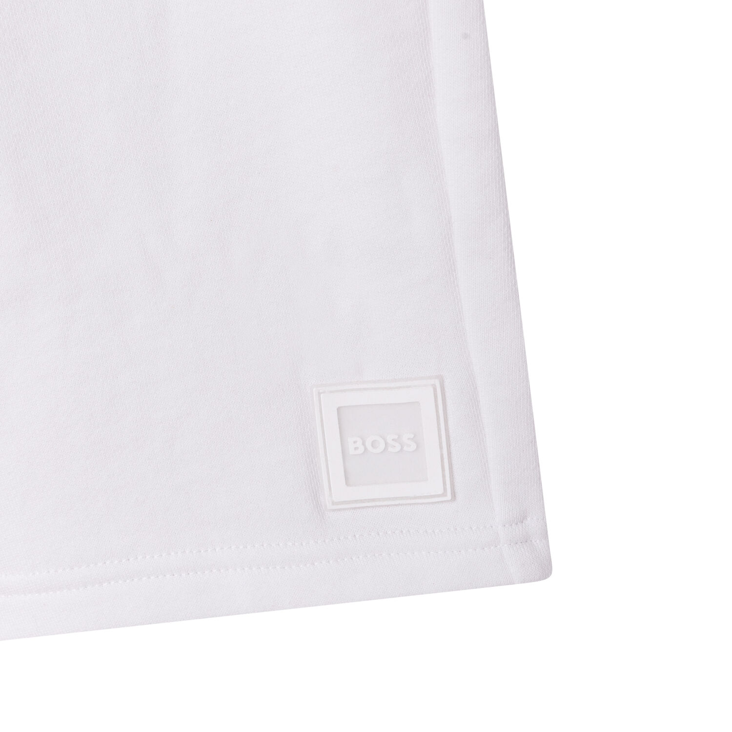 Boys White Logo Shorts, 3, hi-res