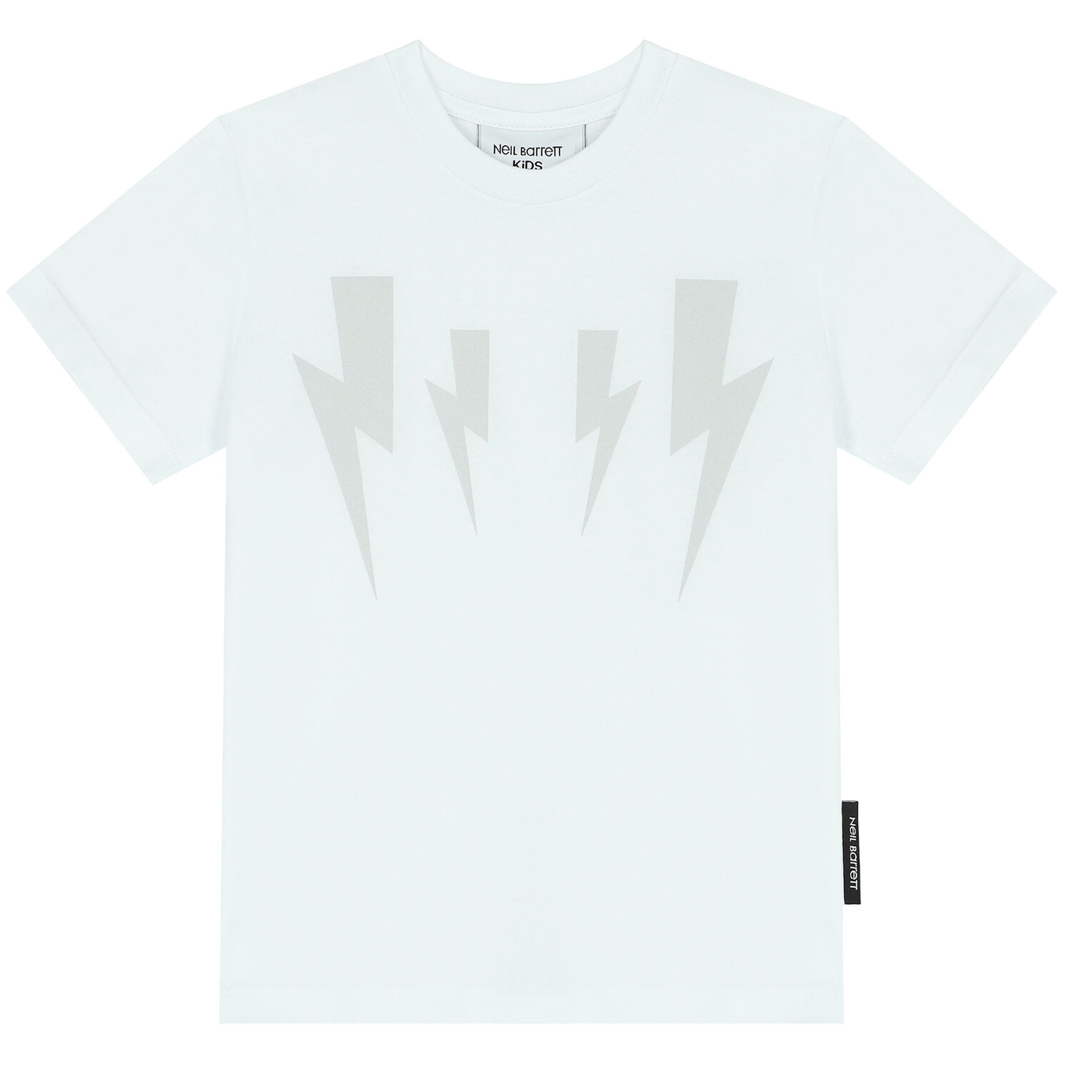 Boys White Thunderbolt T-Shirt, 1, hi-res