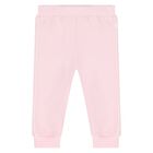 Younger Girls Pink & White Logo Tracksuit Set, 1, hi-res