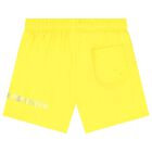 Boys Yellow Logo Swim Shorts, 1, hi-res