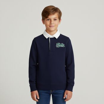 Boys Navy Blue Logo Sweatshirt