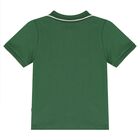 Younger Boys Green Logo Polo Shirt, 2, hi-res
