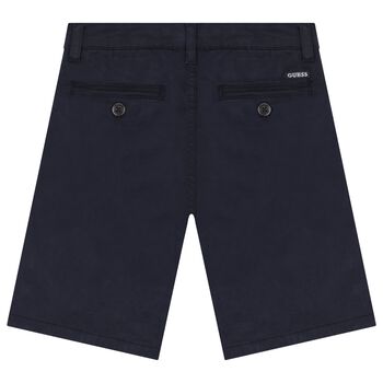 Boys Navy Blue Chino Shorts