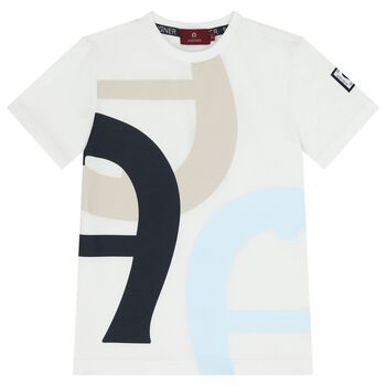 Boys White Logo T-Shirt