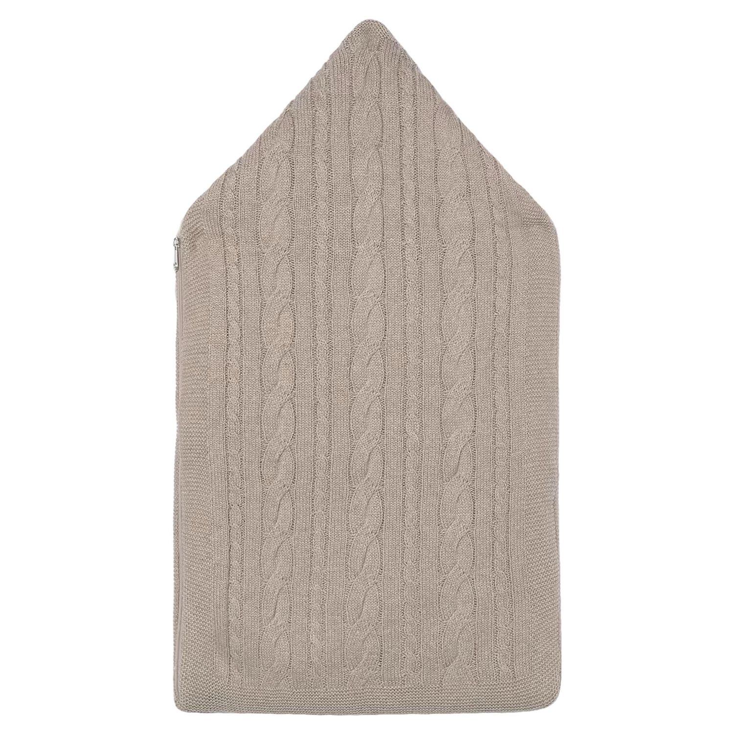 Grey & Ivory Cable Knit Baby Nest, 4, hi-res