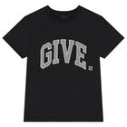 Boys Black Logo T-Shirt, 1, hi-res