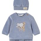 Baby Boys Blue Animals Tracksuit Set, 2, hi-res