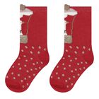 Baby Girls Red & Ivory Socks ( 4-Pack ), 3, hi-res