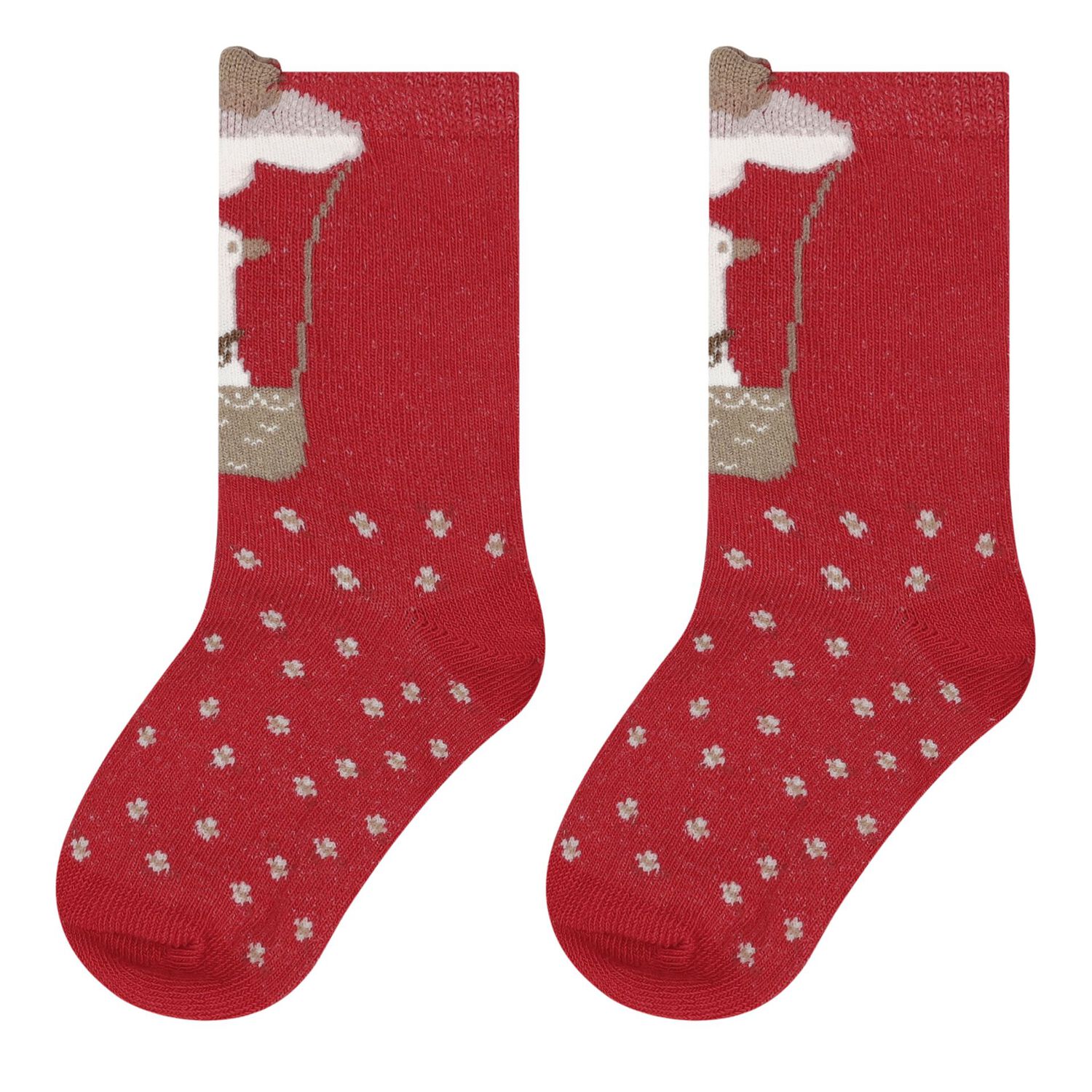 Baby Girls Red & Ivory Socks ( 4-Pack ), 3, hi-res image number null