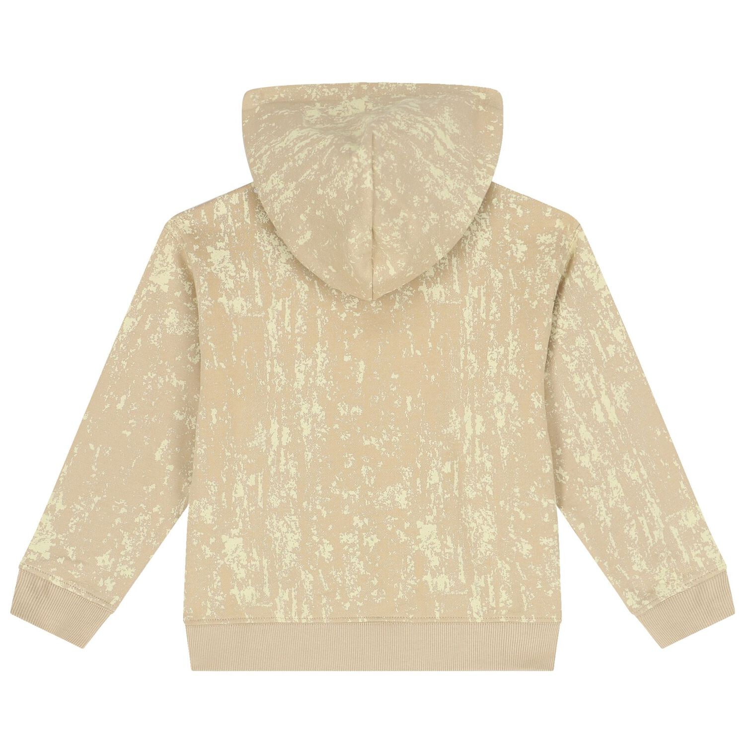 Boys Beige Logo Hooded Top, 1, hi-res