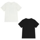 Boys Black & White Logo T-Shirts ( 2-Pack ), 1, hi-res