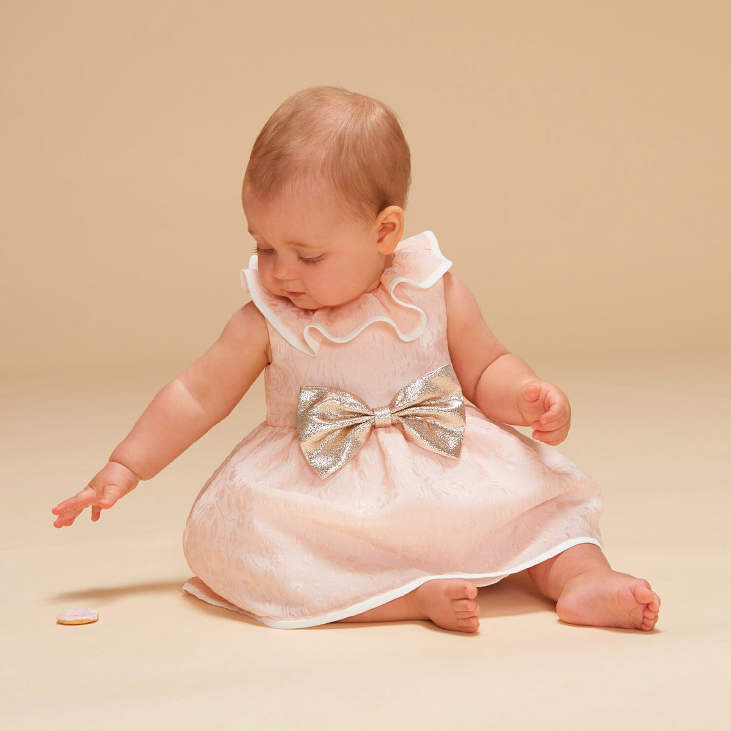 Baby Girls Pink Organza Dress Set, 1, hi-res