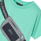 Boys Green Bag Print T-Shirt, 2, hi-res