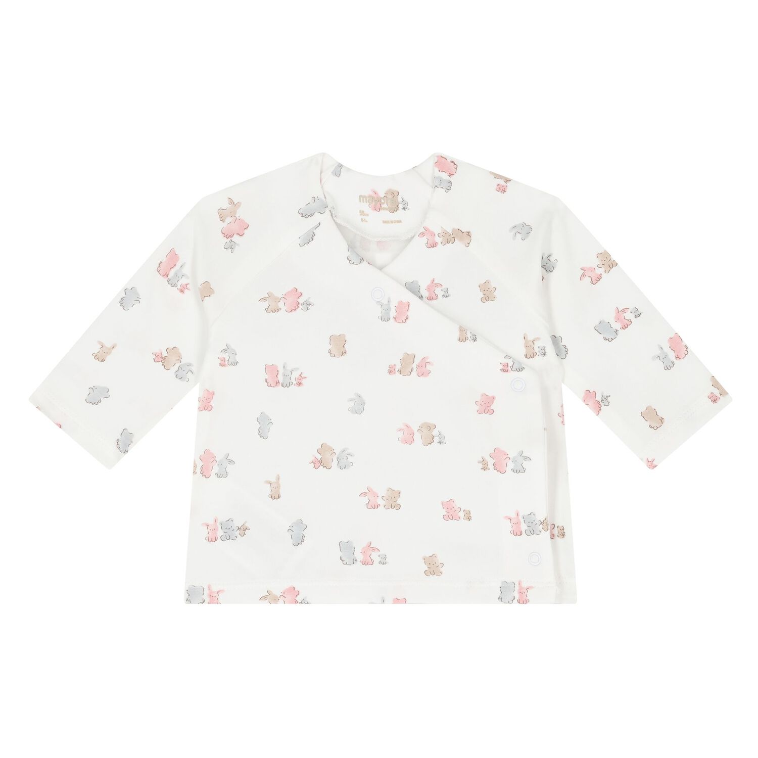 Baby Girls Ivory & Pink Bear Babysuit & Hat Gift Set, 2, hi-res