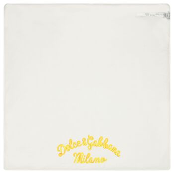 White & Yellow Majolica Baby Blanket