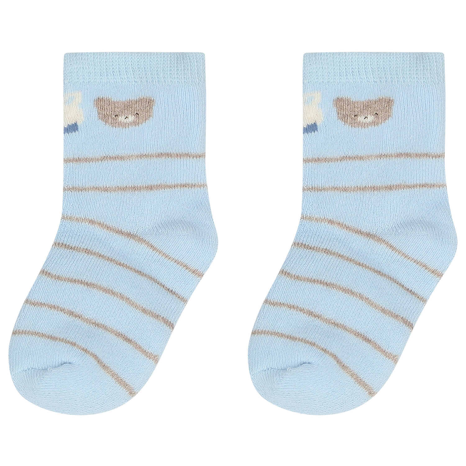 Baby Boys Blue & Ivory Socks ( 4-Pack ), 1, hi-res image number null