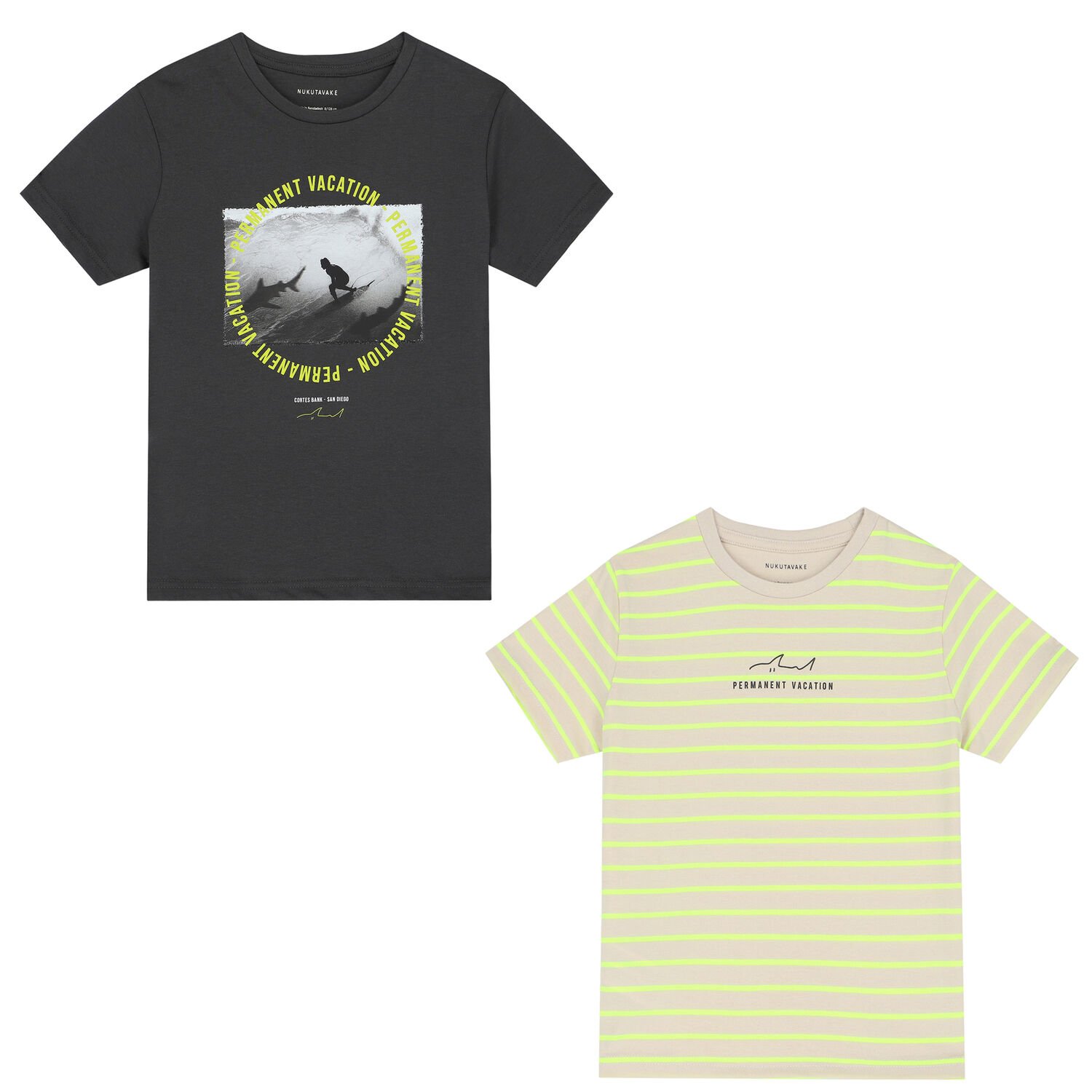 Boys Beige & Grey T-Shirts ( 2-Pack ), 1, hi-res