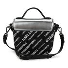 Girls Silver Logo Handbag, 1, hi-res
