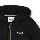 Younger Boys Mini Me Black Logo Tracksuit, 1, hi-res