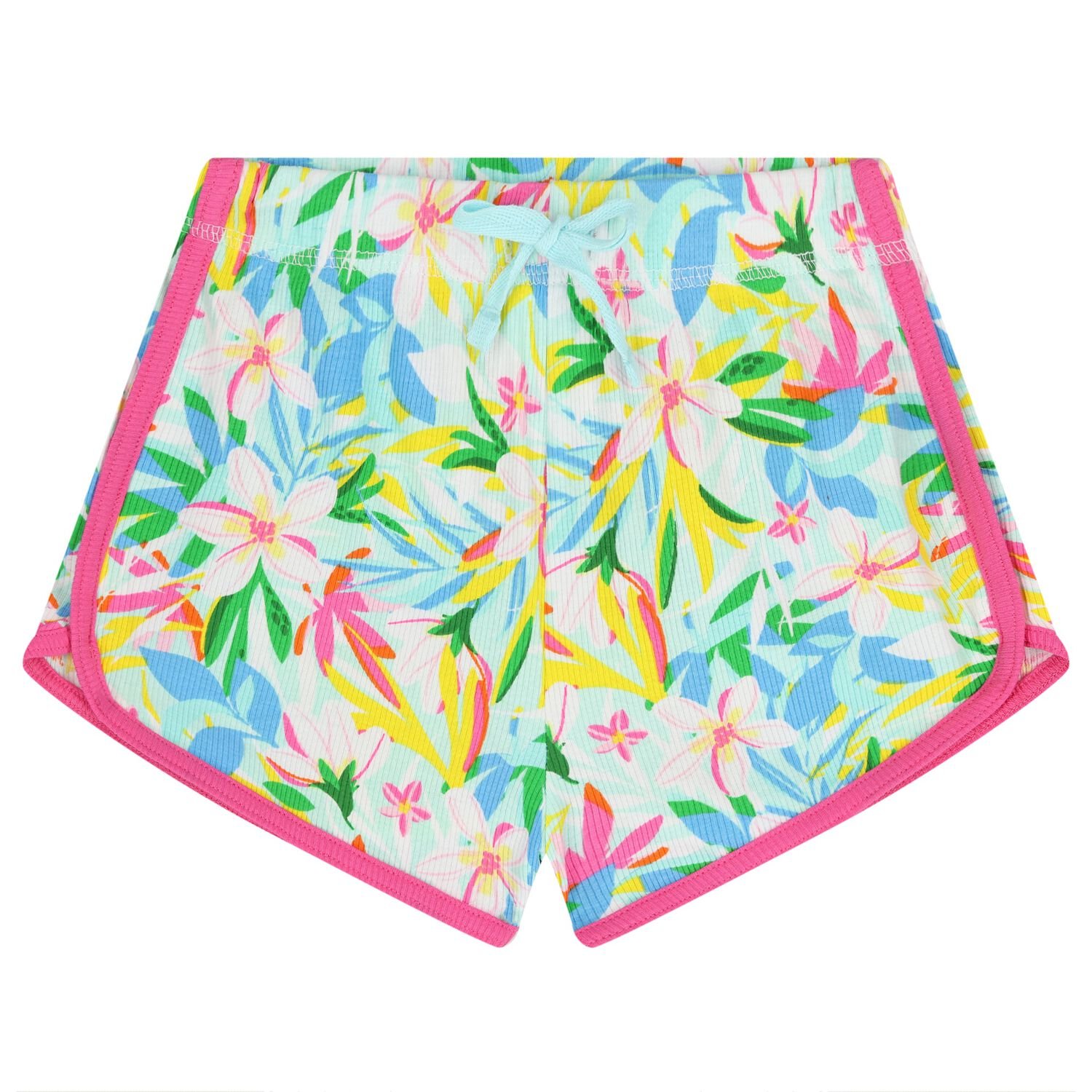Girls Multi-Coloured Floral Shorts, 1, hi-res