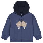 Younger Boys Ivory & Navy Blue Polar Bear Tracksuit Set (3 Piece), 2, hi-res