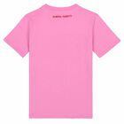 Girls Pink Embroidered Jersey T-Shirt, 1, hi-res