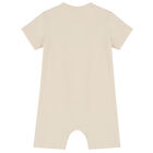 Beige Logo Romper, 1, hi-res