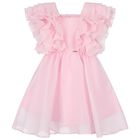 Girls Pink Ruffled Dress, 1, hi-res