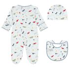 Baby Boys White Airplane Babygrow Gift Set, 1, hi-res