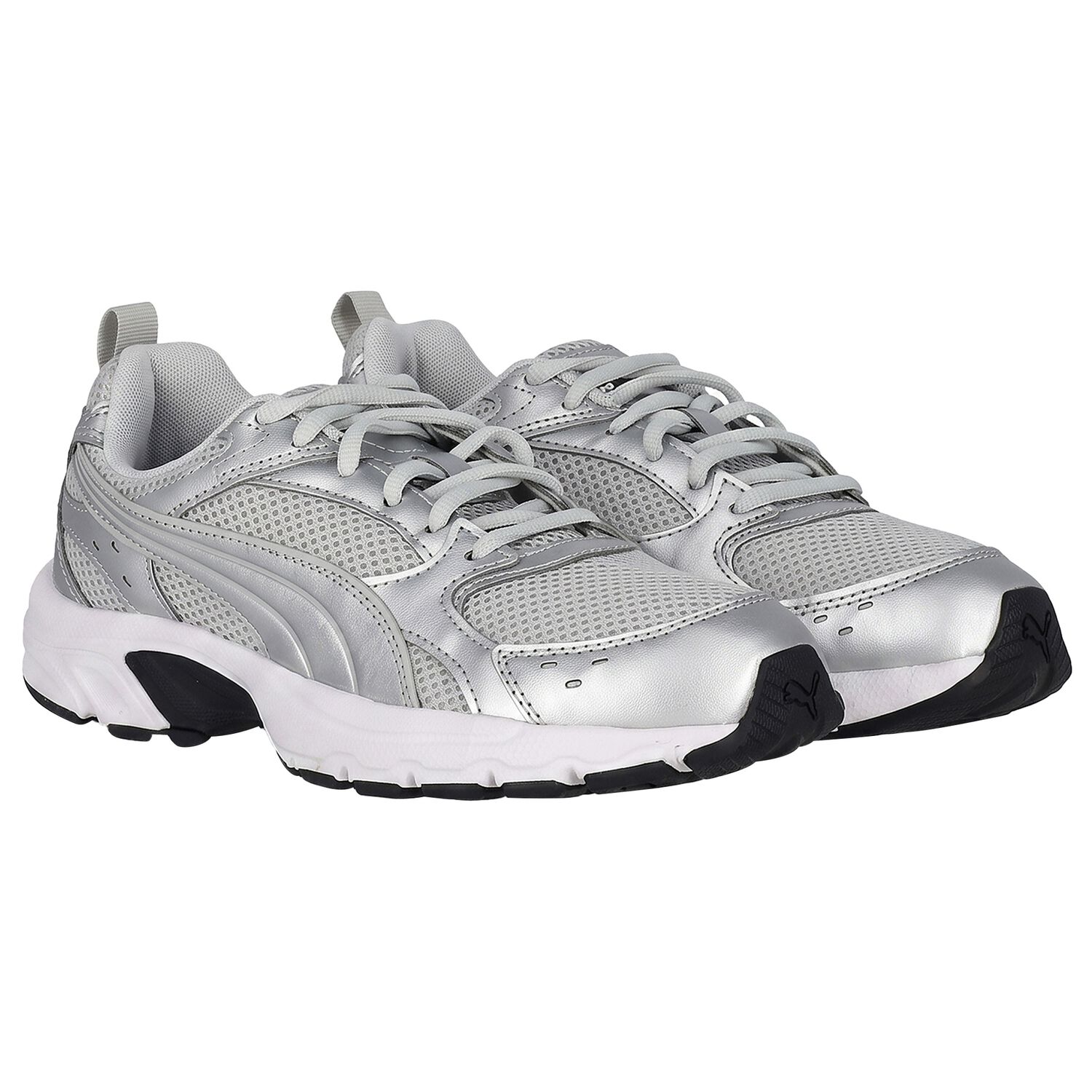 Silver Logo Milenio Tech LT Jr Trainers, 1, hi-res