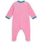 Baby Girls Pink & Green Babygrow, 1, hi-res