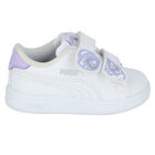 Girls White Smash Trainers, 1, hi-res