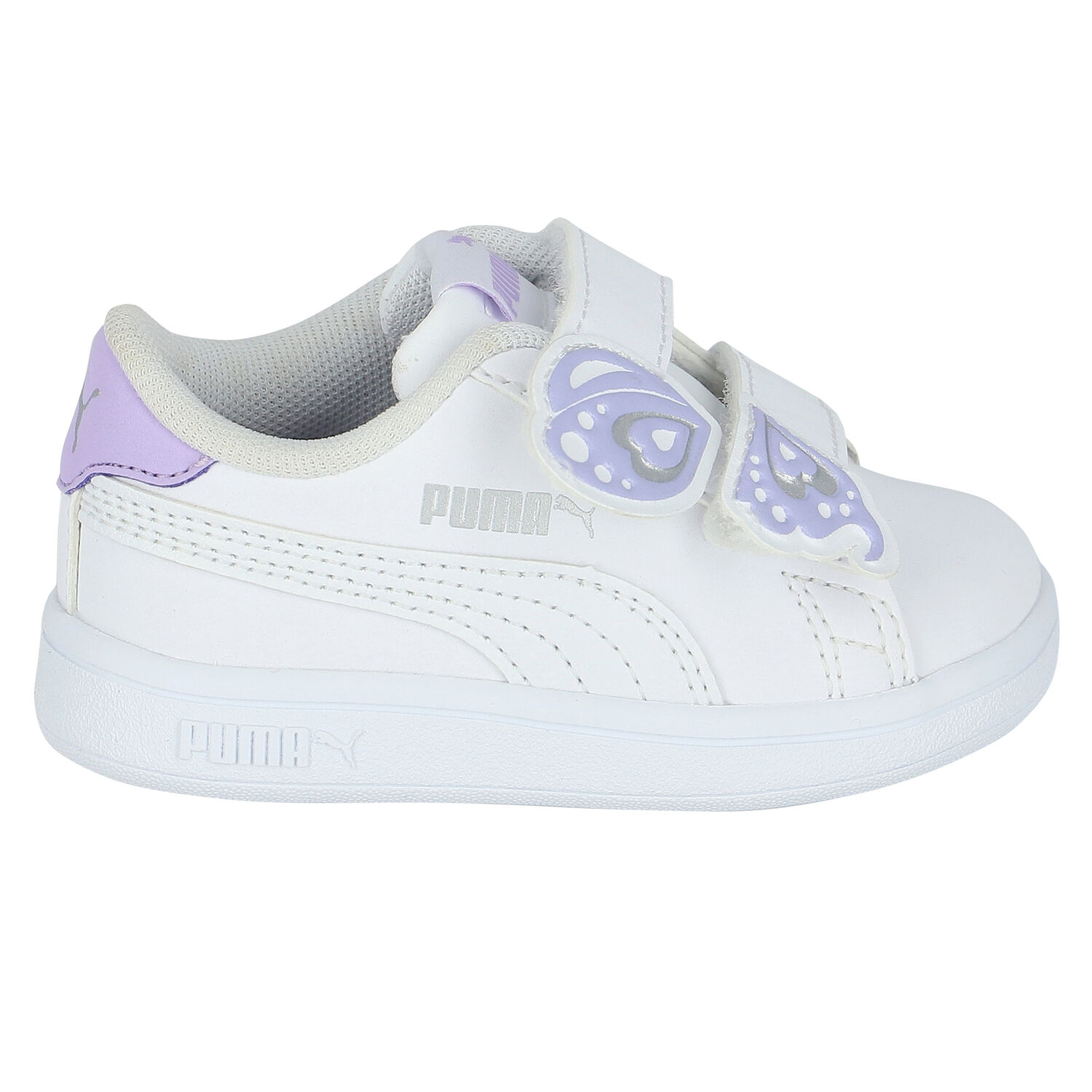 Girls White Smash Trainers, 1, hi-res