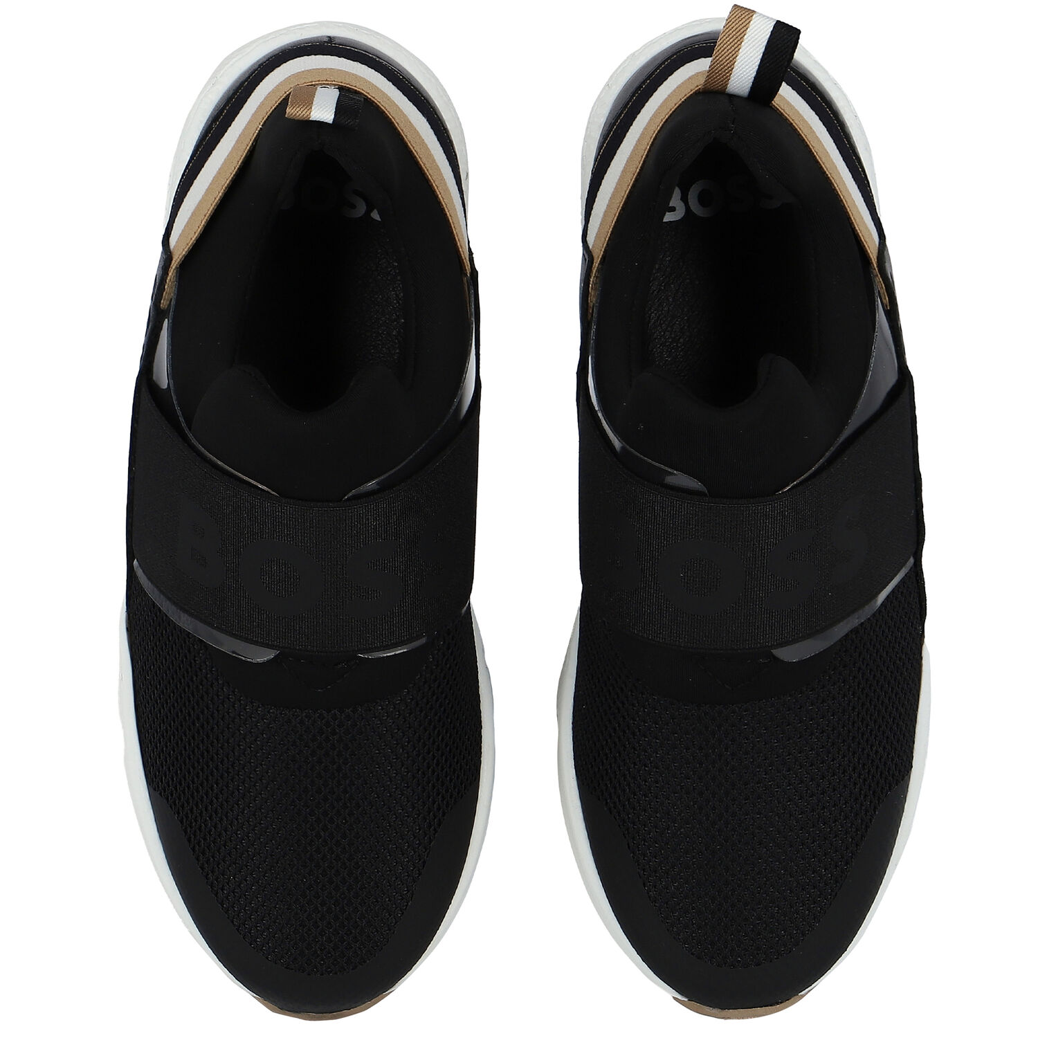 Boys Black Logo Trainers, 1, hi-res image number null