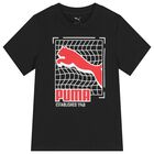 Boys Black Logo T-Shirt, 1, hi-res