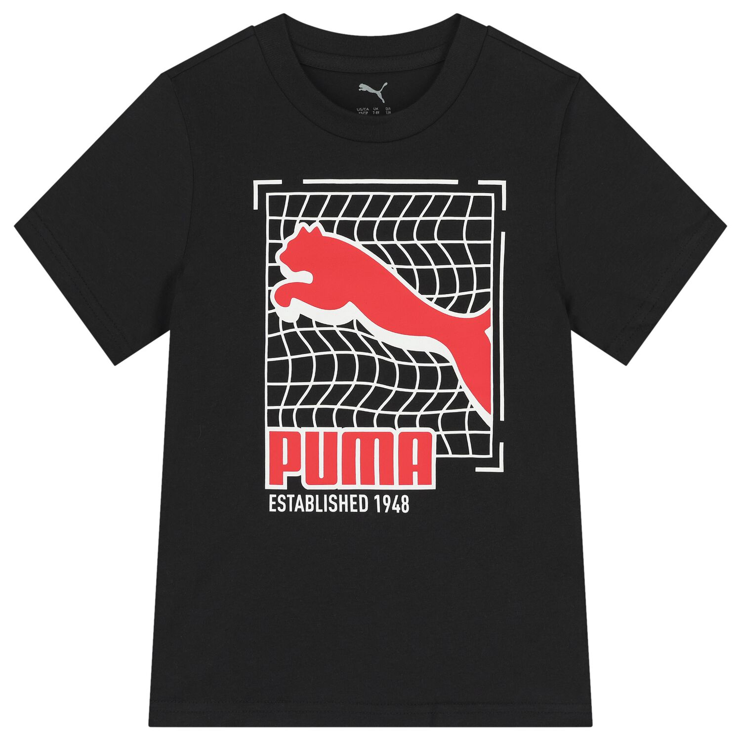 Boys Black Logo T-Shirt, 1, hi-res
