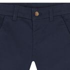 Younger Boys Navy Blue Chino Shorts, 3, hi-res