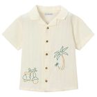 Boys Ivory Embroidered Shirt, 1, hi-res
