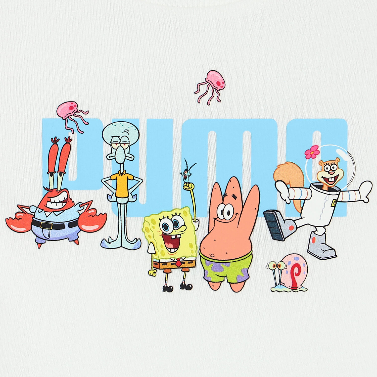 White & Black SpongeBob Logo Shorts Set, 1, hi-res