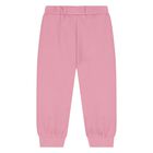 Younger Girls Ivory & Pink Tracksuit, 1, hi-res