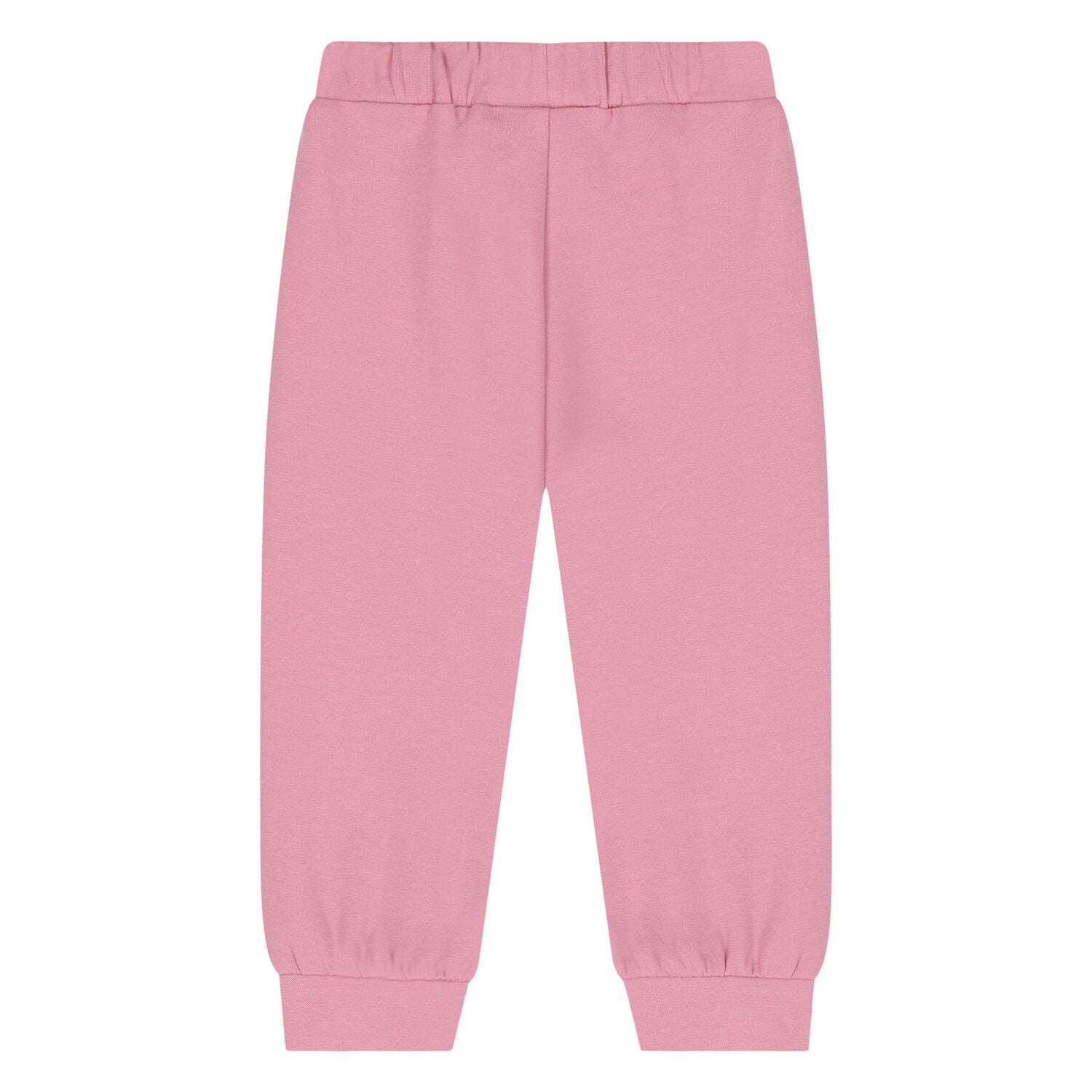 Younger Girls Ivory & Pink Tracksuit, 1, hi-res