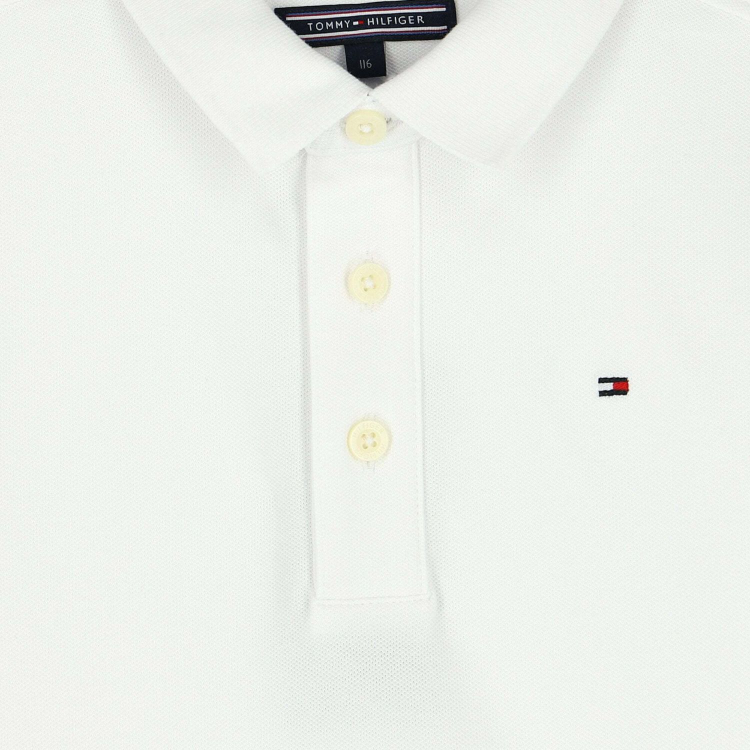 Boys White Logo Polo Shirt, 3, hi-res