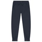 Boys Navy Blue Joggers, 1, hi-res