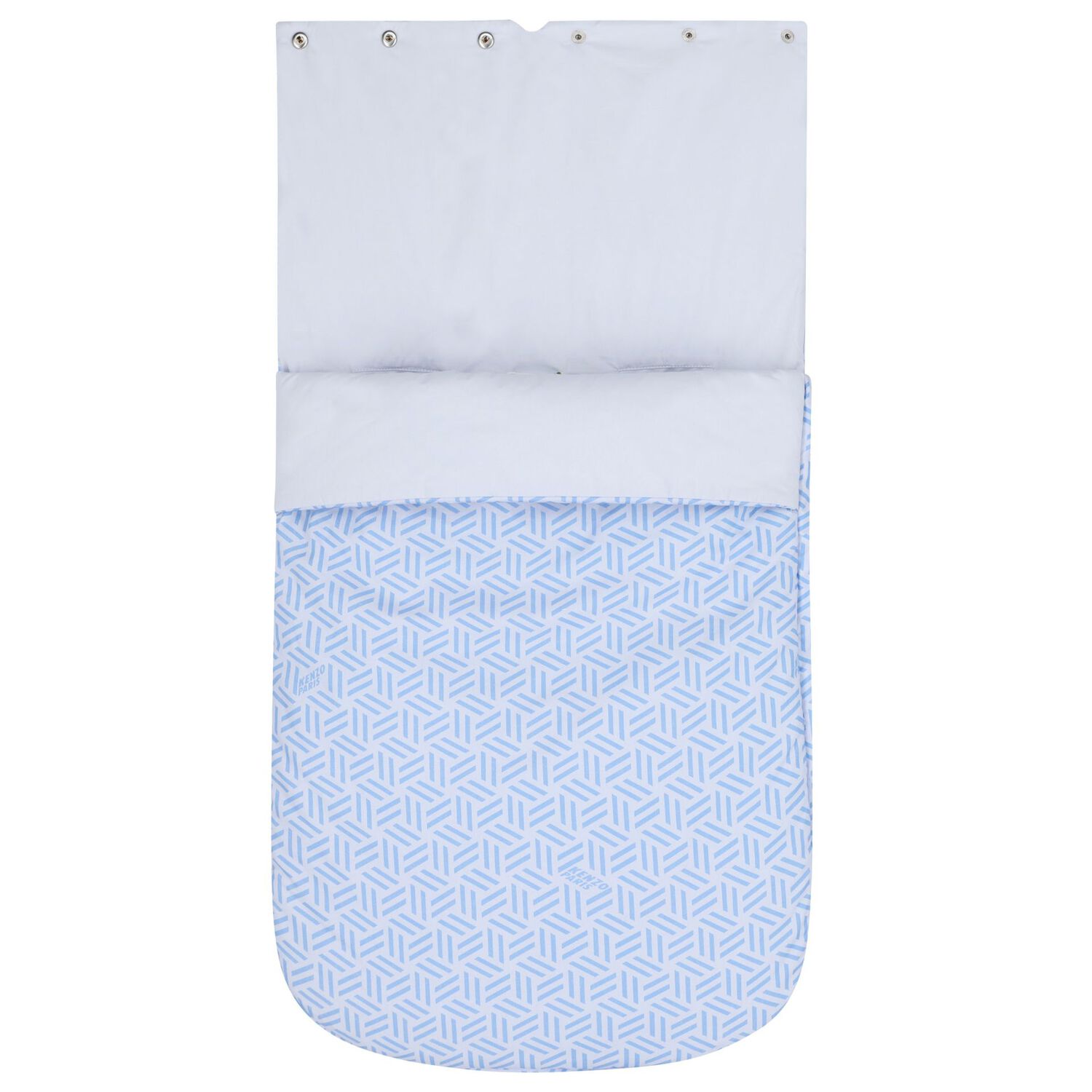 Baby Boys Blue Geometric Reversible Nest, 2, hi-res